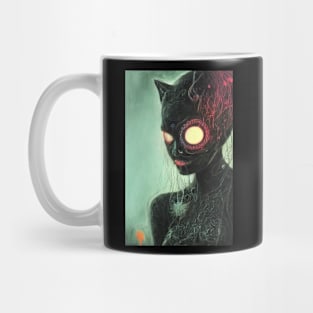 cat woman cyberpunk Mug